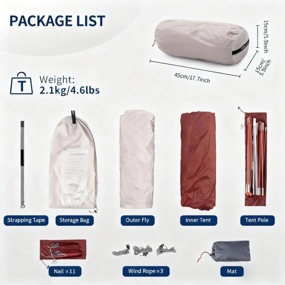 2-Person Ultralight Tent for Backpacking