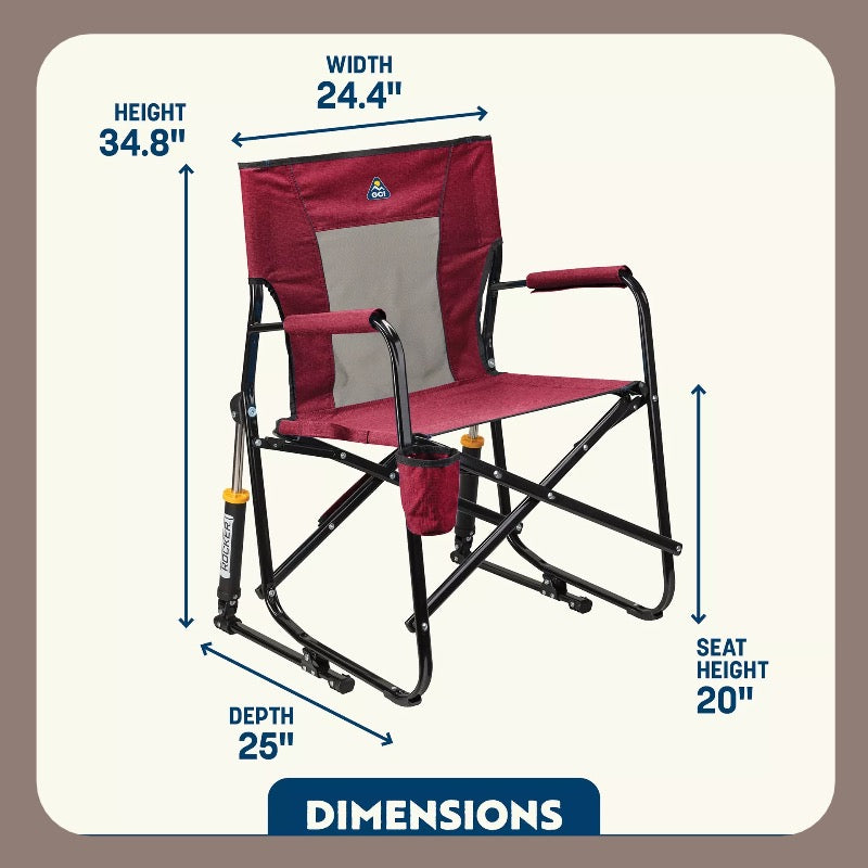 Comfort Camping Chair — Portable & Foldable · Padded Seat · Side Cup Holder for a More Relaxing Outdoor Experience.