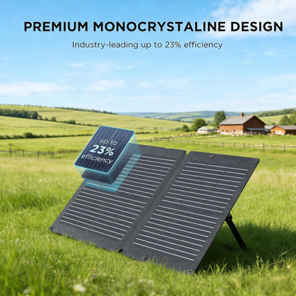 110W Foldable Solar Panel, 23% Efficiency, IP68 Waterproof & Dustproof, for Camping & RVs