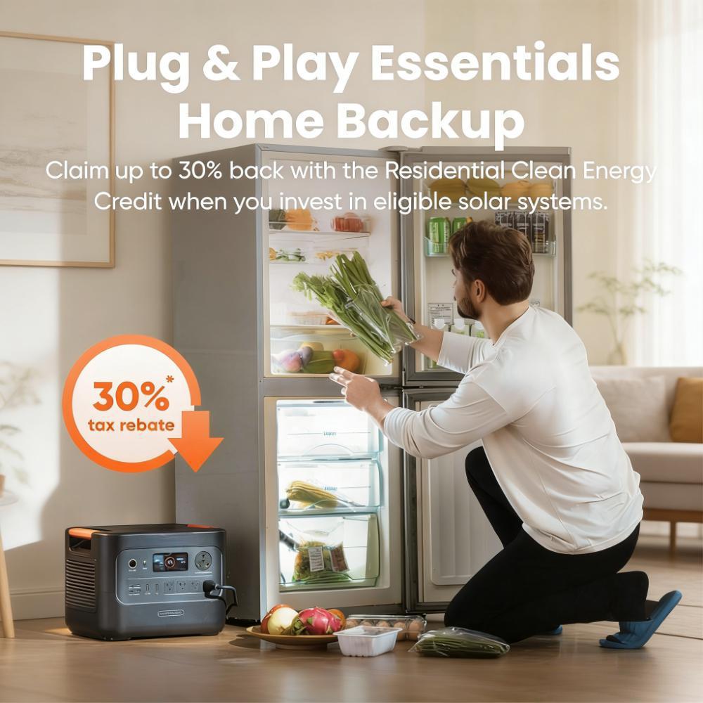 072Wh LFP battery with 3600W continuous output (7200W surge), ideal for home backup, power outages, RVs, and emergencies.