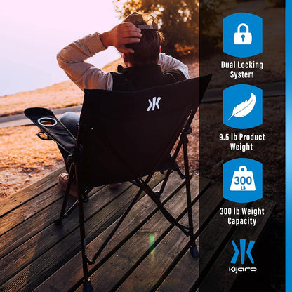Folding Camp Chair for Camping, Beach, Picnic & Sporting Events with Carry Bag