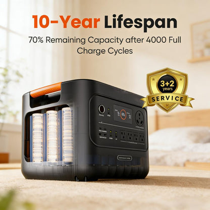 072Wh LFP battery with 3600W continuous output (7200W surge), ideal for home backup, power outages, RVs, and emergencies.