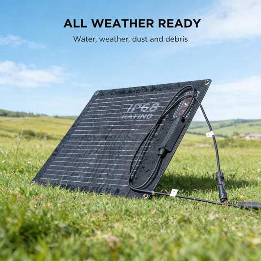 110W Foldable Solar Panel, 23% Efficiency, IP68 Waterproof & Dustproof, for Camping & RVs