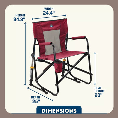 Comfort Camping Chair — Portable & Foldable · Padded Seat · Side Cup Holder for a More Relaxing Outdoor Experience.