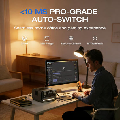 Portable Power Station, 286Wh LiFePO4 Battery, 3 AC Outlets, Fast Charging, Quiet Operation, Expandable to 858Wh, Solar Generator for Outdoor Camping/RV