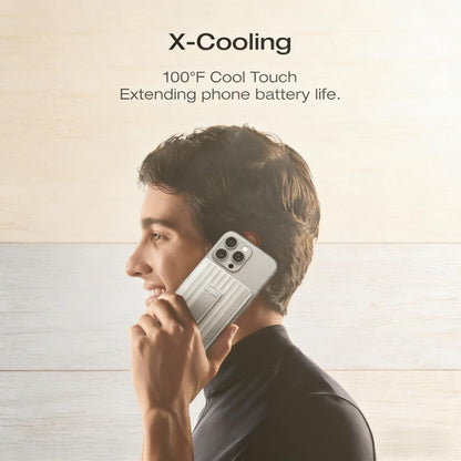 Magnetic Wireless Power Bank, 10,000mAh, 30W Fast Charging, Compatible with iPhone & AirPods, White