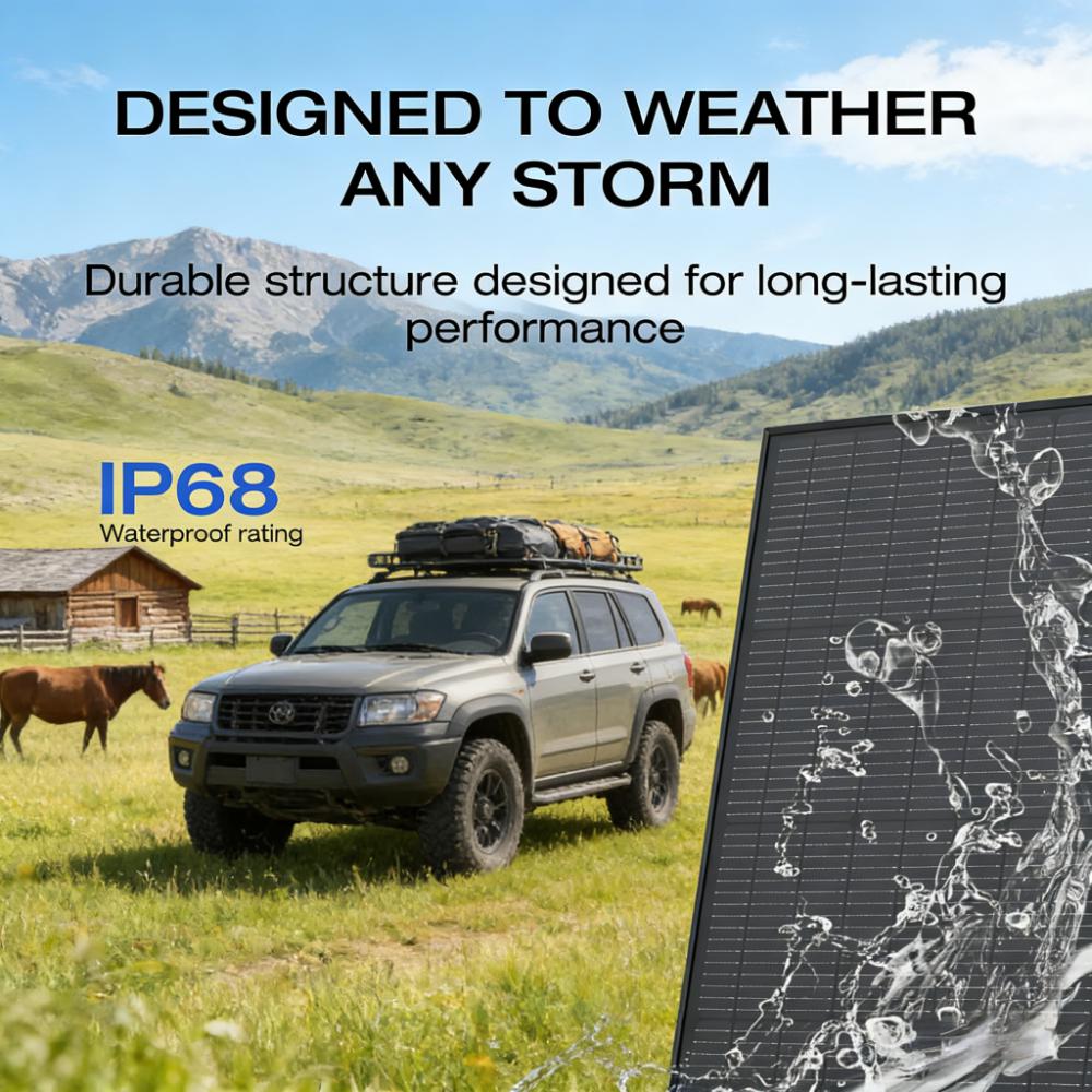 High-Efficiency 75W Solar Panel – 25% N-Type solar cell efficiency for fast, reliable charging.